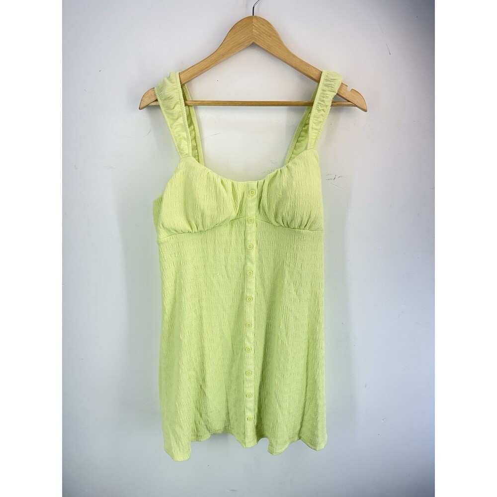 No Boundaries Juniors False Button Front Green Dress Size L(12-14) New - Picture 5 of 14